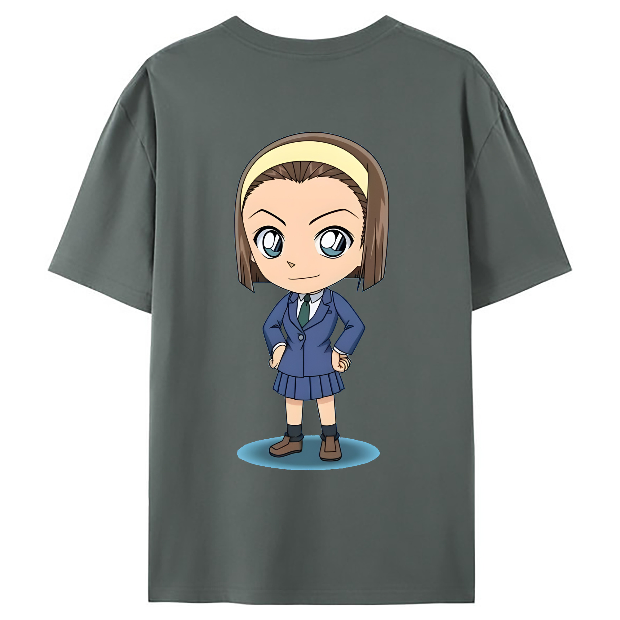 （画像用） 名探偵コナン 吉田 歩美 よしだ あゆみ Detective Conan my Yeager 綿100％ メンズ半袖Tシャツ（バックプリント） 通気性